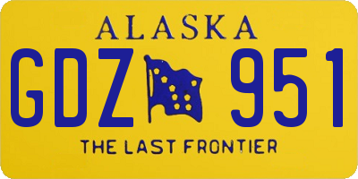 AK license plate GDZ951