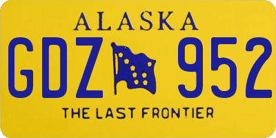 AK license plate GDZ952