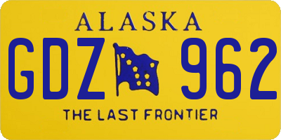 AK license plate GDZ962