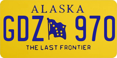 AK license plate GDZ970