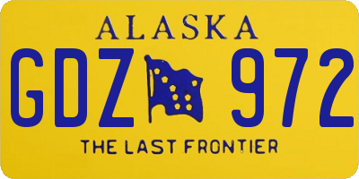 AK license plate GDZ972