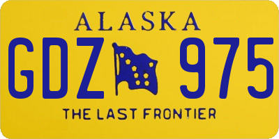 AK license plate GDZ975