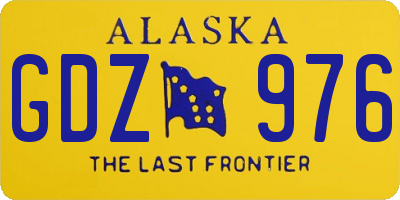 AK license plate GDZ976
