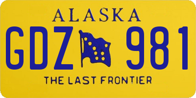 AK license plate GDZ981
