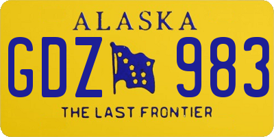 AK license plate GDZ983