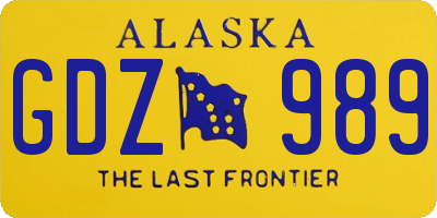 AK license plate GDZ989