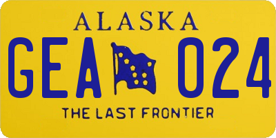AK license plate GEA024