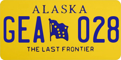 AK license plate GEA028
