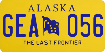 AK license plate GEA056
