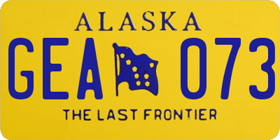 AK license plate GEA073