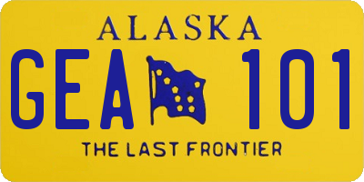 AK license plate GEA101