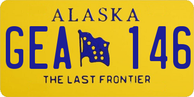 AK license plate GEA146