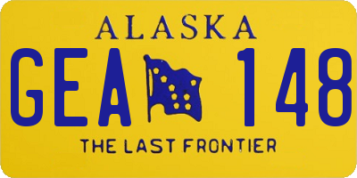 AK license plate GEA148