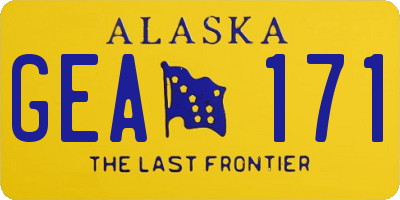 AK license plate GEA171