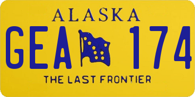 AK license plate GEA174