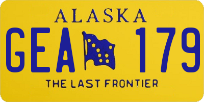 AK license plate GEA179