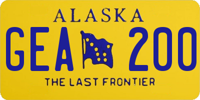 AK license plate GEA200