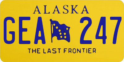 AK license plate GEA247