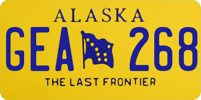 AK license plate GEA268