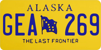 AK license plate GEA269
