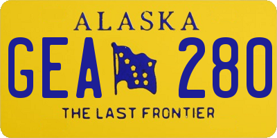 AK license plate GEA280