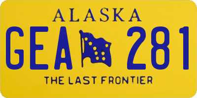 AK license plate GEA281