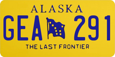 AK license plate GEA291
