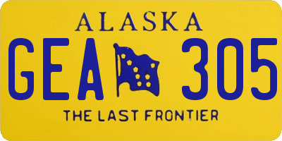 AK license plate GEA305