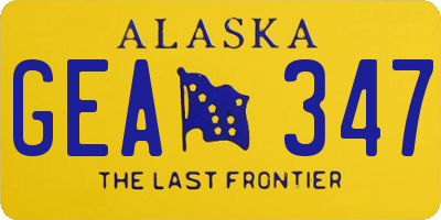 AK license plate GEA347
