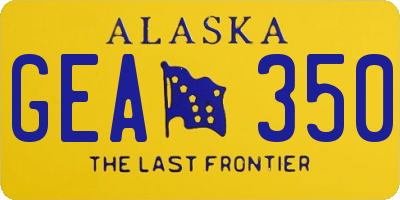 AK license plate GEA350