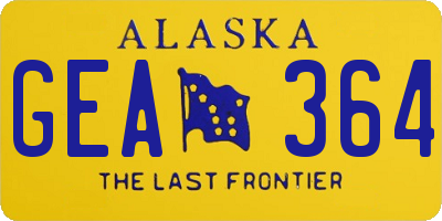 AK license plate GEA364