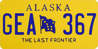 AK license plate GEA367