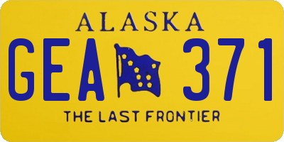 AK license plate GEA371