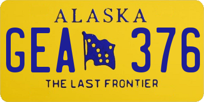 AK license plate GEA376