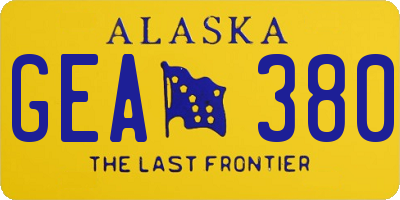 AK license plate GEA380