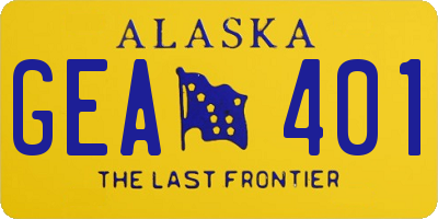 AK license plate GEA401