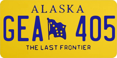AK license plate GEA405