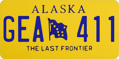 AK license plate GEA411