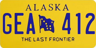 AK license plate GEA412