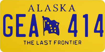 AK license plate GEA414