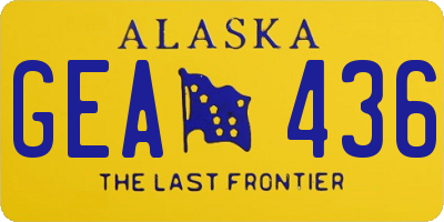 AK license plate GEA436