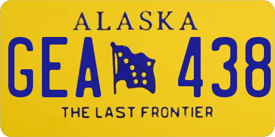 AK license plate GEA438