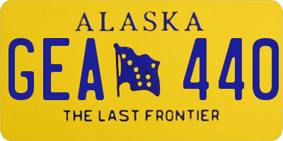 AK license plate GEA440