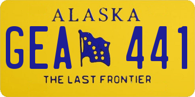 AK license plate GEA441