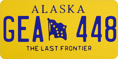 AK license plate GEA448
