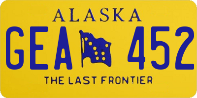 AK license plate GEA452