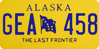 AK license plate GEA458