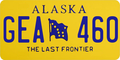 AK license plate GEA460