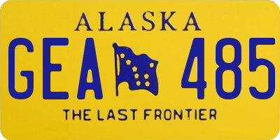 AK license plate GEA485