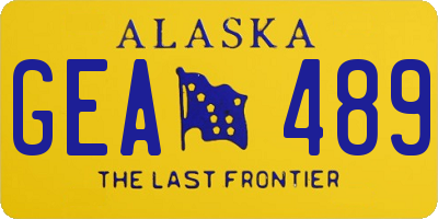 AK license plate GEA489